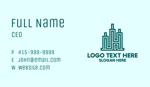 Modern City Structure Business Card Design Image Preview