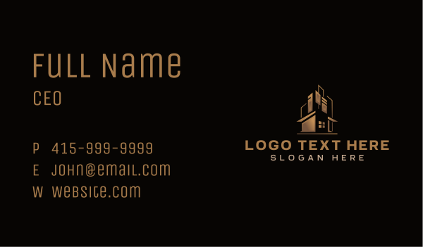 Real Estate Property Developer Business Card Design Image Preview