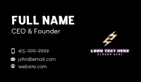 Lightning Bolt Thunder Business Card Design