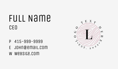 Cosmetics Boutique Letter Business Card Image Preview