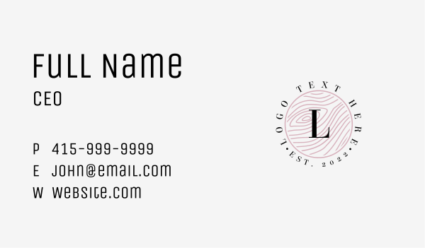 Cosmetics Boutique Letter Business Card Design Image Preview