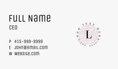 Cosmetics Boutique Letter Business Card Image Preview