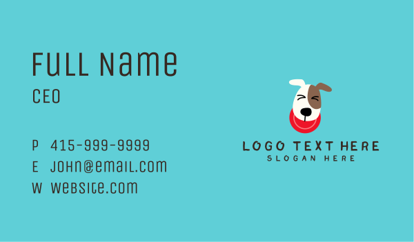 Frisbee Dog Play Business Card Design Image Preview