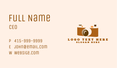 Vintage Analog Camera Business Card Image Preview