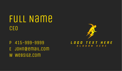 Human Lightning Thunder Business Card Image Preview