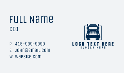 Trucking Transport Company Business Card Image Preview
