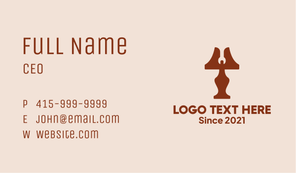 Table Lamp Wrench Fix Business Card Design Image Preview