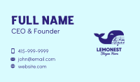 Blue Whale Musical Business Card Image Preview