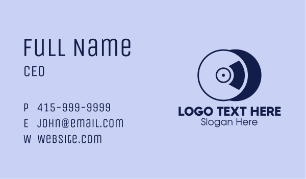 Compact Disc Record Business Card Design Image Preview