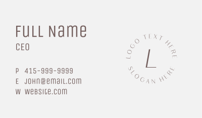 Minimalist Elegant Letter Business Card Image Preview