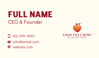 Peach Heart Fruit Business Card Design