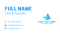 Water Droplet Hand Business Card Image Preview