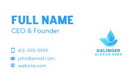 Water Droplet Hand Business Card Image Preview