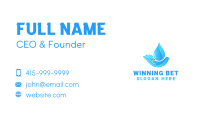 Water Droplet Hand Business Card Image Preview