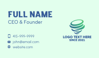 Minimalist Gradient Tornado Business Card Design