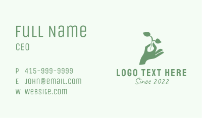 Hand Plant Seedling  Business Card