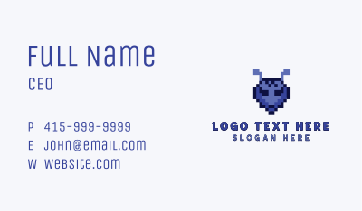Cartoon Pixel Ant Business Card Image Preview