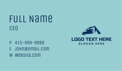 Mountain Cargo Truck Business Card Image Preview