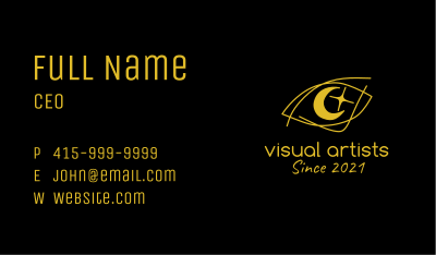 Mystical Eye Moon  Business Card Image Preview