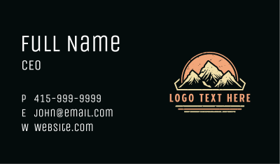 Trekking Mountain Adventure Business Card Image Preview