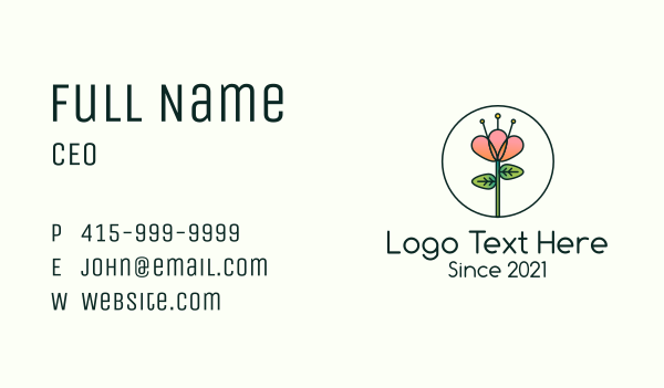 Orchid Flower Plant Business Card Design Image Preview