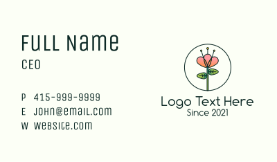 Orchid Flower Plant Business Card