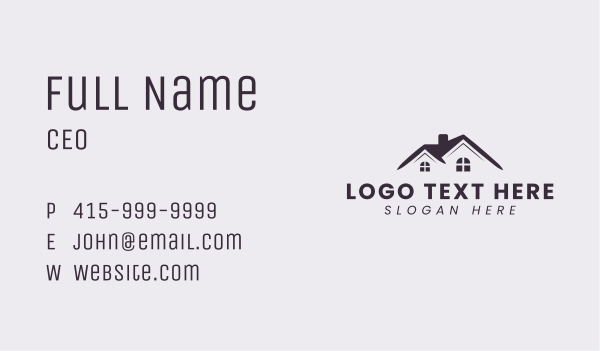 Chimney House Roofing Business Card Design Image Preview