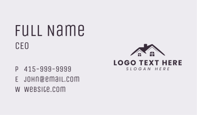 Chimney House Roofing Business Card Image Preview