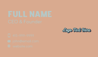 Retro Cursive Wordmark Business Card Design