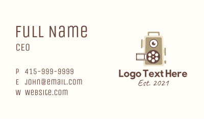 Motion Picture Reel  Business Card