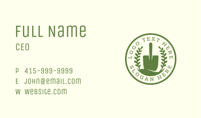 Shovel Plant Leaves Business Card Image Preview