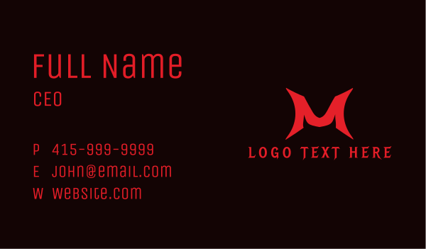 Red Shield Letter M Business Card Design Image Preview