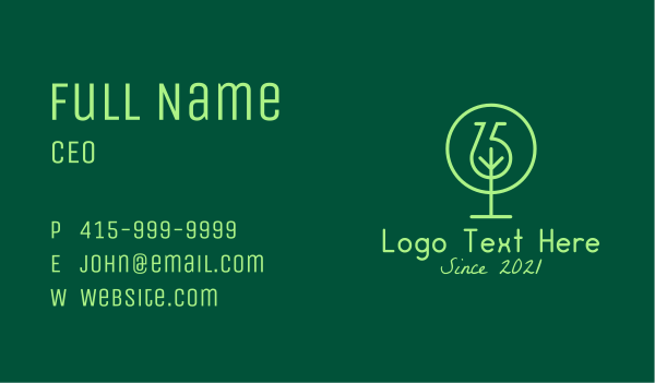 Organic Nature Podcast Business Card Design Image Preview