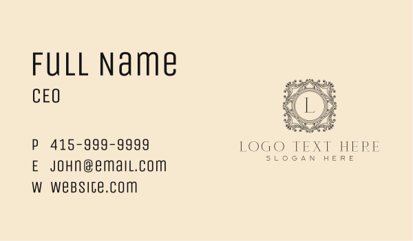 Luxury Ornament Frame Business Card Design Image Preview