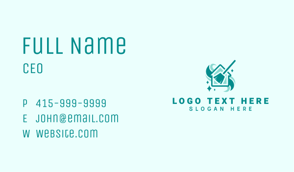 Broom Sweep House Cleaning Business Card Design Image Preview