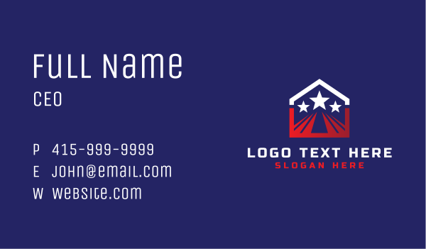 American Star House Business Card Design Image Preview