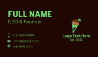 Organic Chocolate Ice Cream Cone Business Card Image Preview