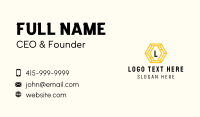 Yellow Hexagon Business Business Card Image Preview