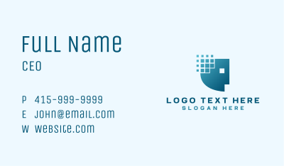Artificial Intelligence Pixel Head Business Card Image Preview