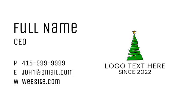 Christmas Tree Decoration Business Card Design Image Preview