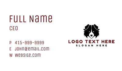 Cute Fluffy Dog Face Business Card Image Preview