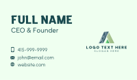 Green Geometric Letter A Business Card Image Preview