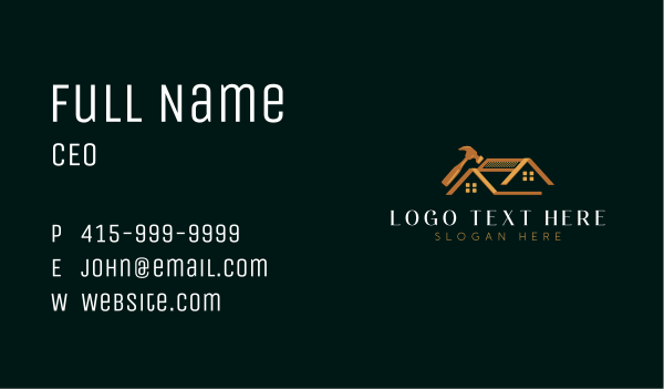 Luxury Roof Repair Business Card Design Image Preview