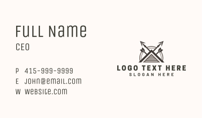 House Roof Arrow Business Card Image Preview