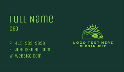 Organic Nature Landscape Business Card Image Preview