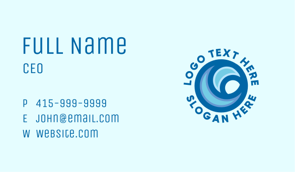 Blue Ocean Surf Business Card Design Image Preview