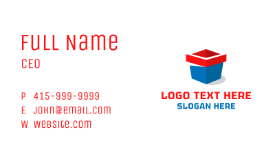 Open Box Package Business Card Image Preview