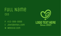 Green Vine Heart Business Card Image Preview