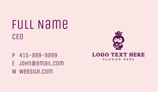Donut Girl Bakery Business Card Design Image Preview