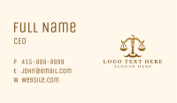 Golden Justice Scale Business Card Image Preview